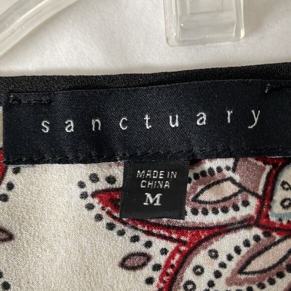 Sanctuary Floral Paisley Printed Boho Blouse - Size M - Picture 5 of 8